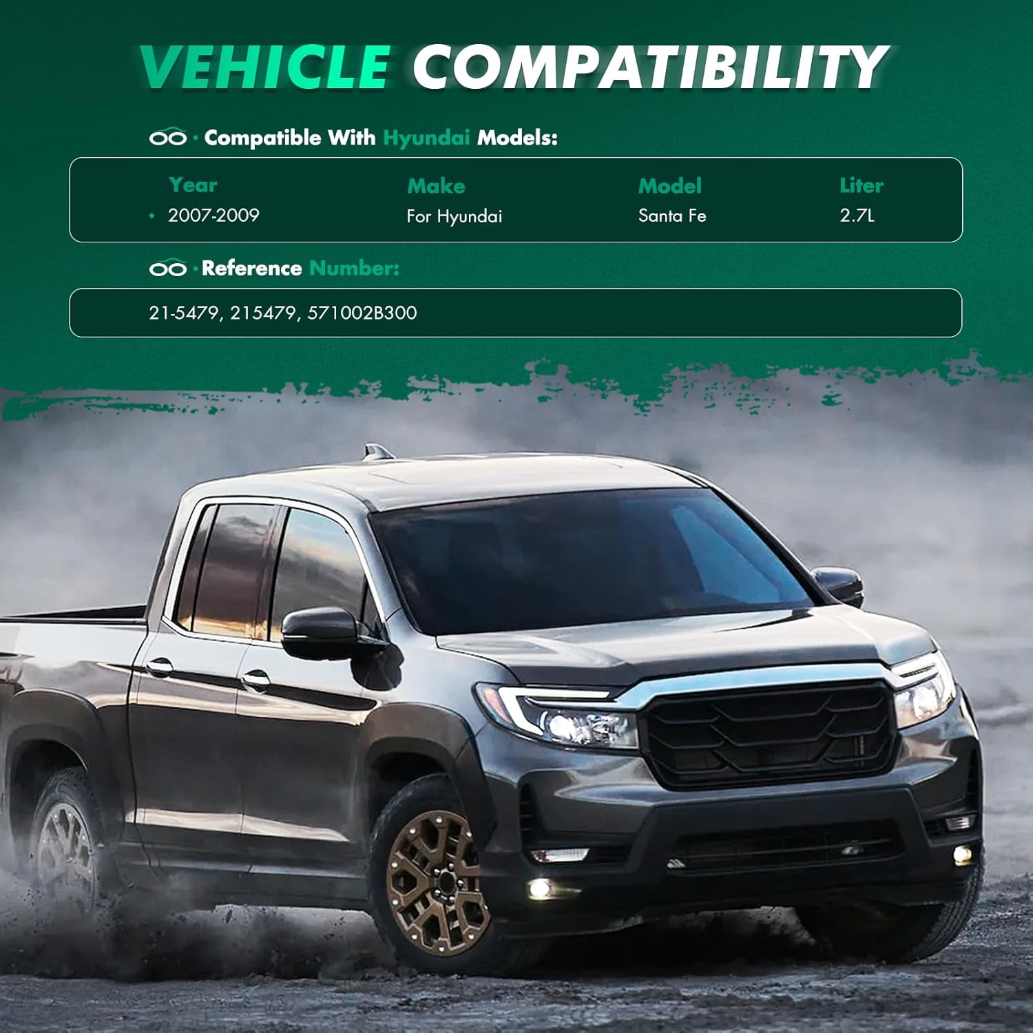 SCITOO Power Steering Pump For Hyundai Santa Fe 2007-2009 Power Assist Pump 571002B300