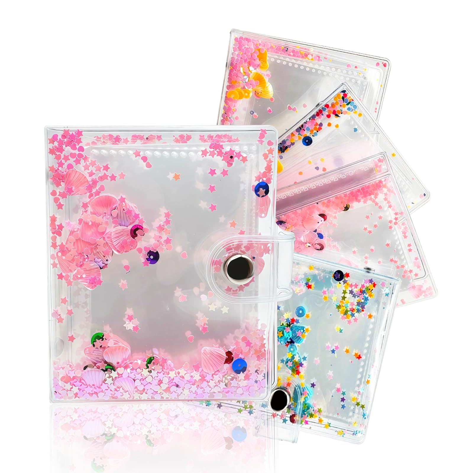 Mini album na zdjęcia do Fujifilm Instax mini, ldeal do Polaroid 2x3 Instant Photos, segregator Kpop, mały album fotograficzny dla dzieci, prezenty urodzinowe, 32 kieszenie, błyszczący schemat kolorów
