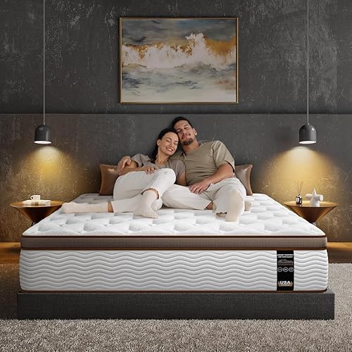 Miniatura 9 de BedStory Colchón King para aliviar el dolor de espalda, colchón híbrido firme de 14 pulgadas en una caja, soporte ortopédico espinal, aislamiento de