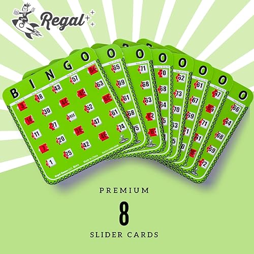 Miniatura 3 de Regal Bingo - Tarjetas de bingo a granel con ventanas deslizantes  Tarjetas de juego de bingo reutilizables con impresión grande para adultos y