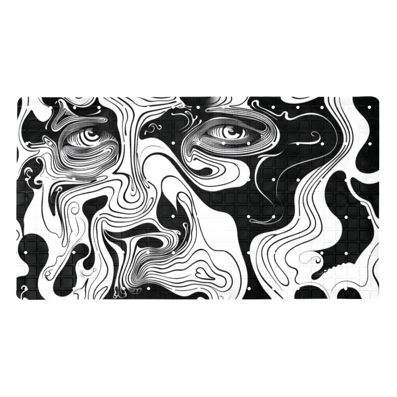 Alfombrilla de baño Abstract Art Man para duchas familiares seguras