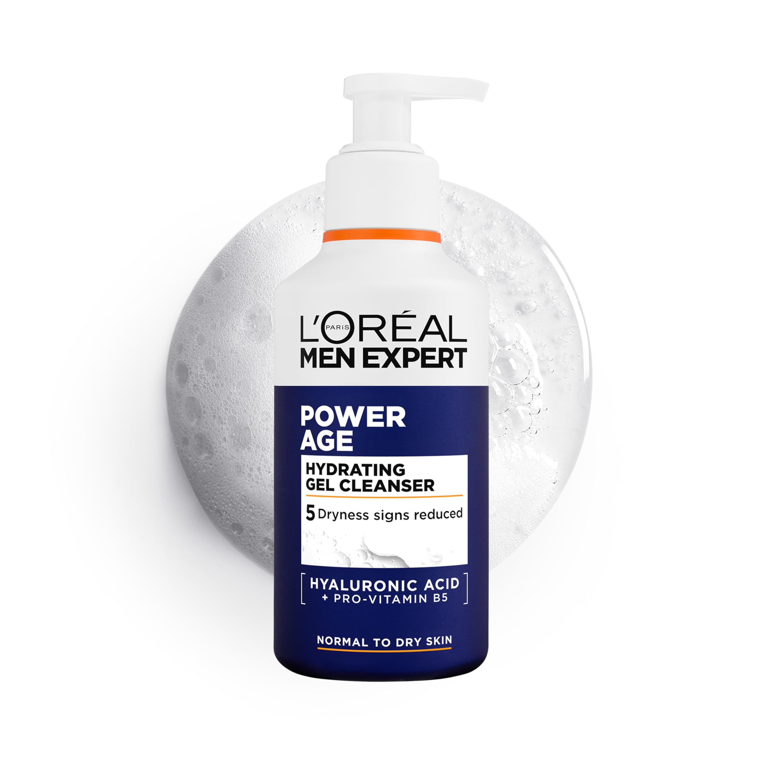 L'Oréal Men Expert Power Age Hydrating Gel Cleanser. Visibly Reduces Tightness and Fine Lines. Delivers Deep Hydration for Smoother, Comfortable Skin. 260ml.