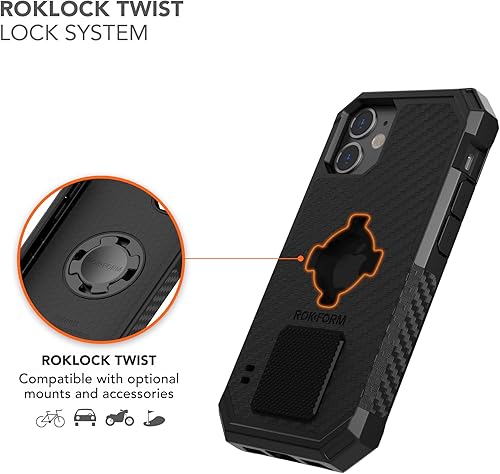 Miniatura 6 de Rokform - Funda para iPhone 12 Mini, serie resistente, equipo de protección magnética de Apple, cubierta para iPhone con bloqueo giratorio RokLock,