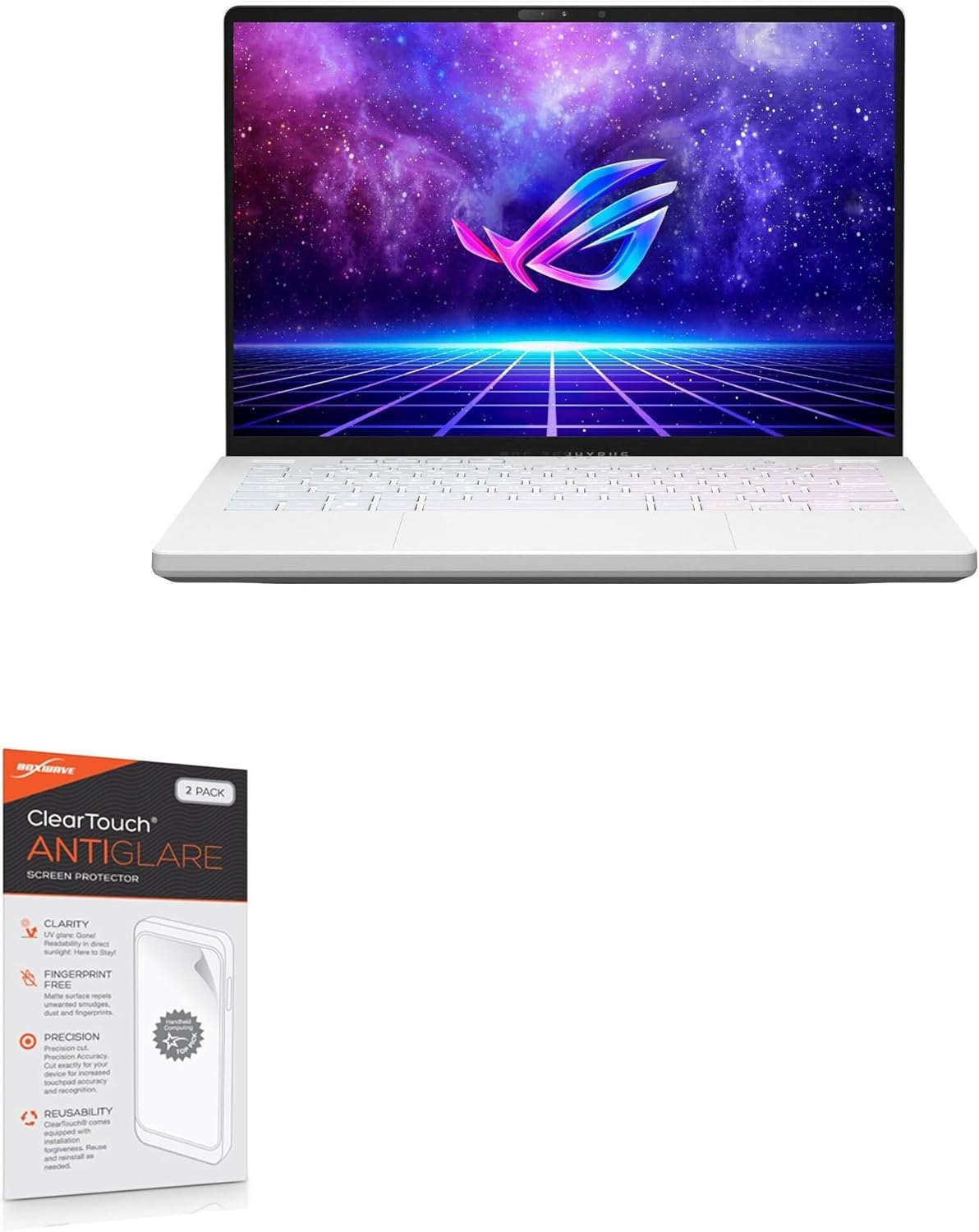 BoxWave Screen Protector Compatible with ASUS ROG Zephyrus G14 WQXGA Laptop (GA402RJ) - ClearTouch Anti-Glare (2-Pack), Anti-Fingerprint Matte Film Skin