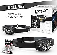 Vista 7 de Energizer Linterna frontal LED PRO (paquete de 2), linternas frontales resistentes al agua IPX4, luz de cabeza de alto rendimiento para exteriores
