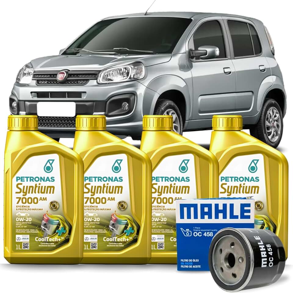 Kit De Oleo 0w20 Syntium 7000 Am Compatível com Cronos Argo Mobi Uno Pulse