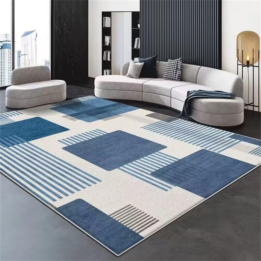 Tapis de passage bleu 120x120cm pour protéger le sol du salon des enfants