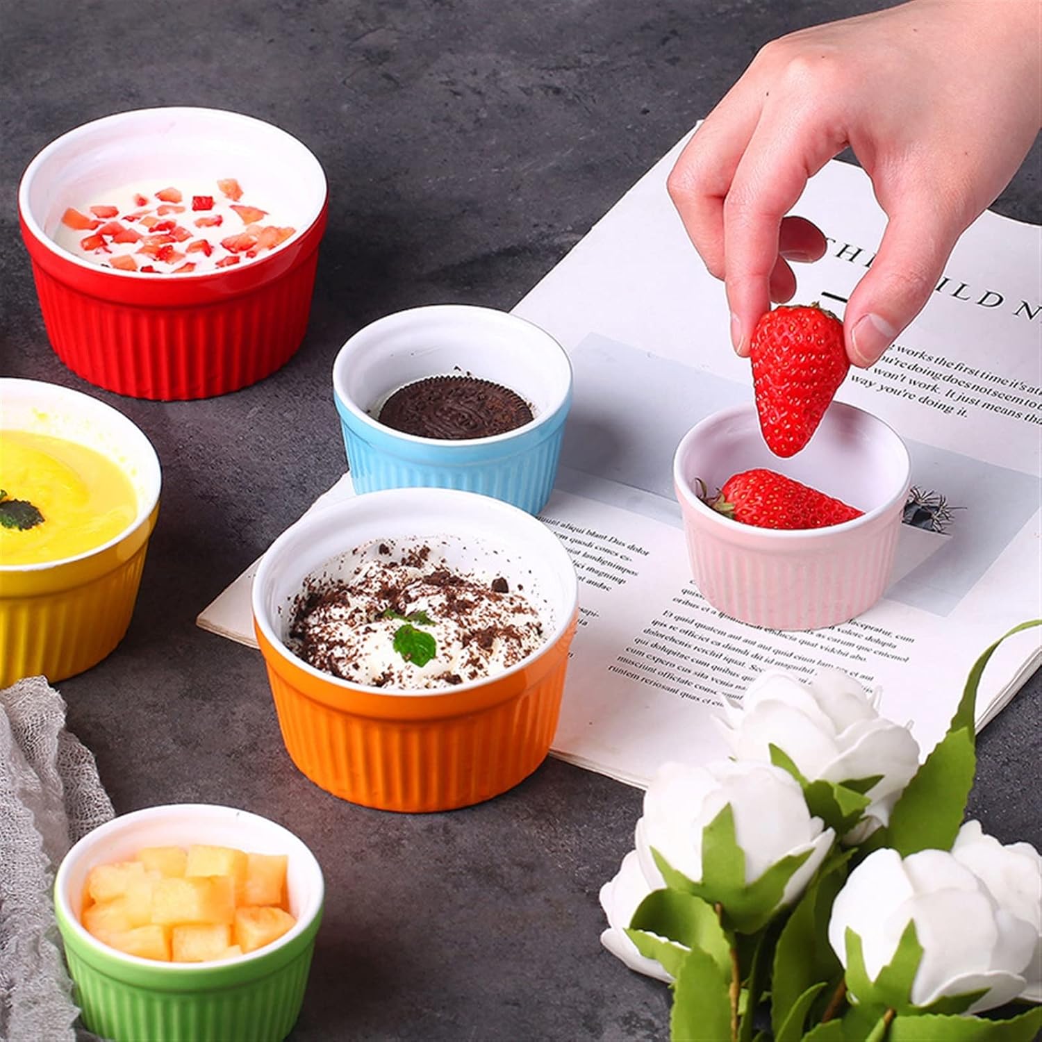 品 大倉陶園 花園 プレミアムブルー ミート皿 6枚セット