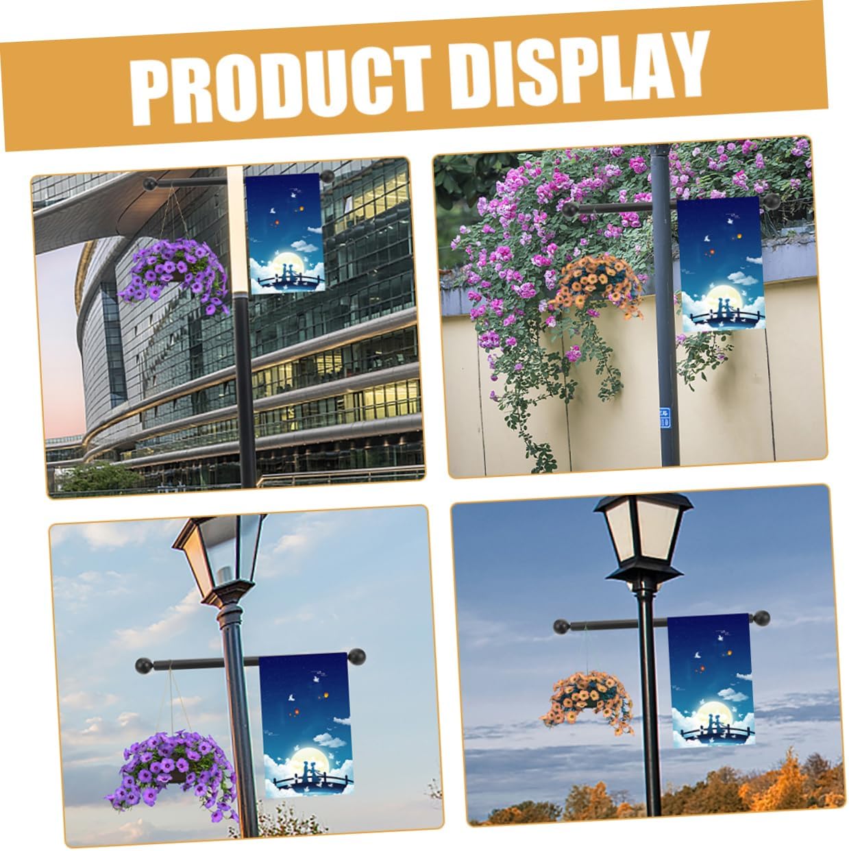 2pcs Modern Paint Finish Lamp Post Cross Arm Handle Accessory for Outdoor Post Lamp