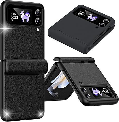 Miimall Funda compatible con Galaxy Z Flip 4, delgada, resistente a las caídas, antiarañazos, bisagra, protección de grado militar, funda de