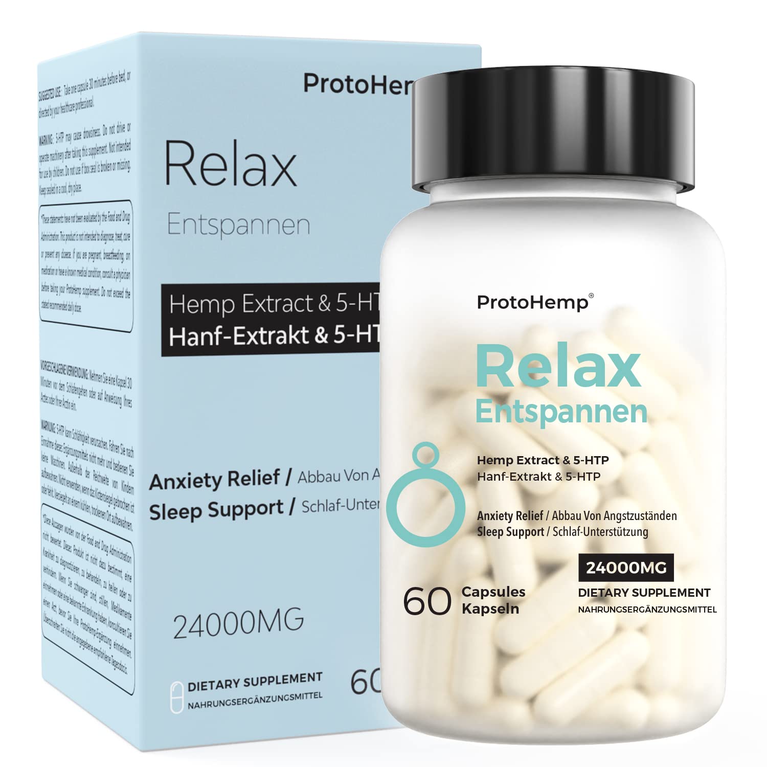 Premium 24000MG Capsules Rich in Omega 3 6 9 | Max Absorption Formula Vegan Friendly | 60 Capsules for 2 Month Supply (60 Count (Relax Capsules))