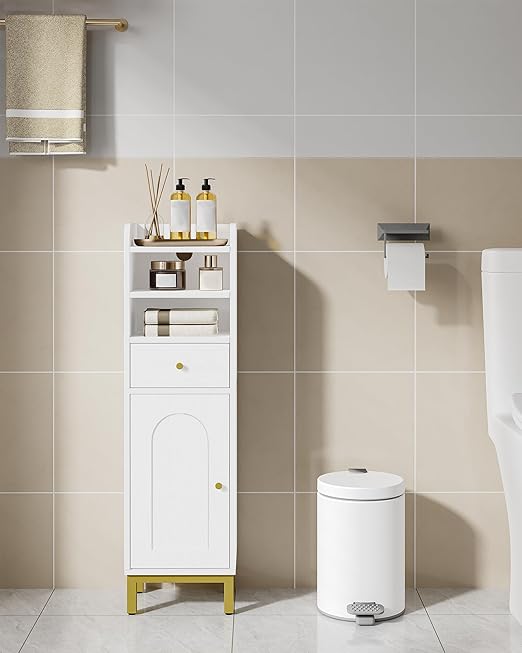 Amazon.com: Hzuaneri Bathroom Storage Cabinet, Corner Floor Cabinet ...