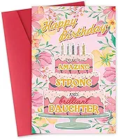 Cartão de aniversário de filhas, cartão de feliz aniversário para filha de pai mãe, cartão de aniversário para filha adulta, presentes de aniversário para minha filha