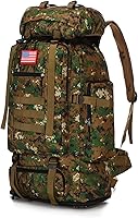 Vista 1 de Mochila impermeable que acampa que camina 70L/100L Molle mochila grande Daypack para viajar, Camuflaje del bosque