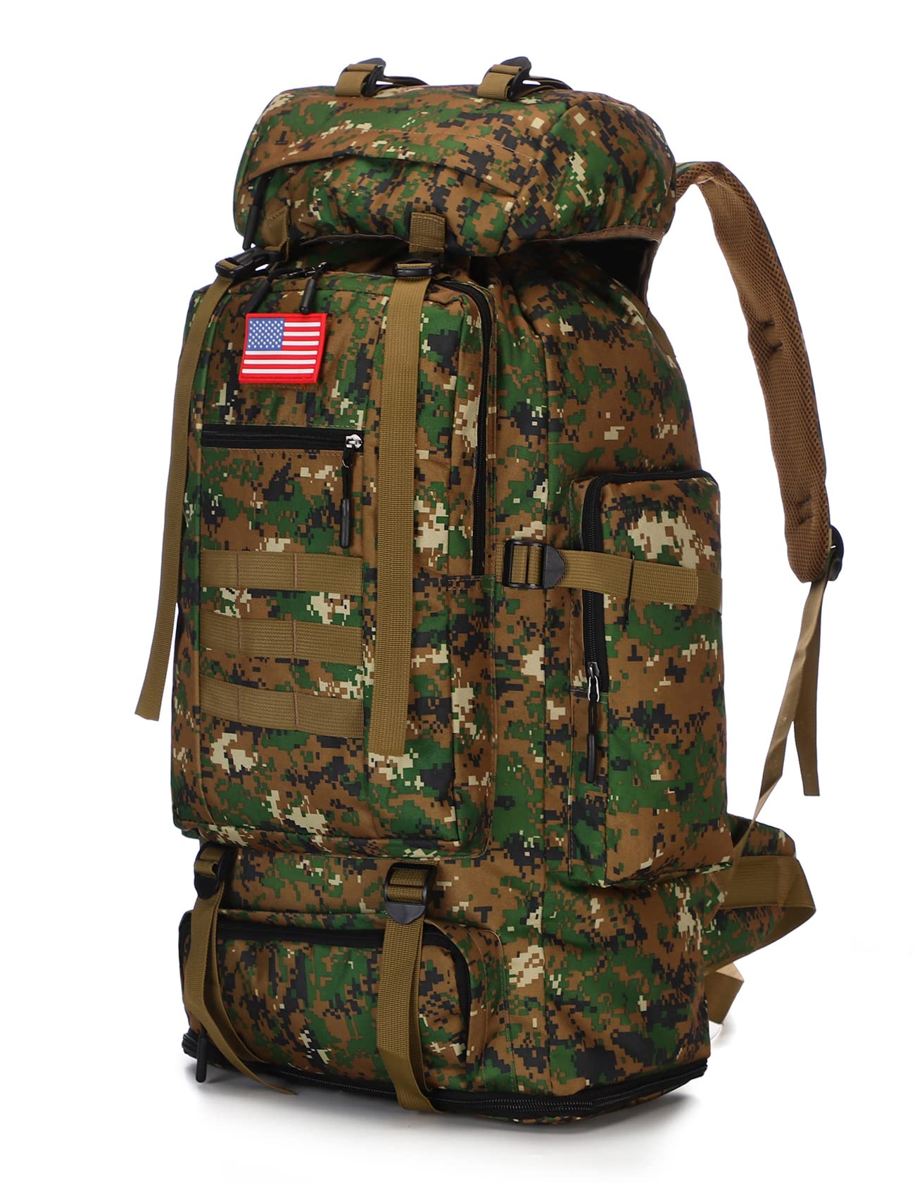 KXBUNQD 100L Hiking Camping Backpack Tactical Backpack for Men and Women Large Survival Hunting Waterproof Backpack Molle Rucksack Military Camping