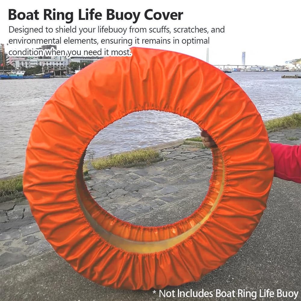 Cubierta de boya salvavidas para anillo de barco, fundas protectoras para alberca, accesorios de arañazos y rozaduras, 37 pulgadas de diámetro