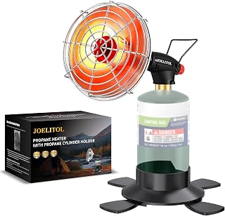 Portable Propane Heater 9,200BTU with Self Ignition and Propane Cylinder Holder Camping Heater for Tents Camping Winter Fishing Garage Hiking(Fuel Cylinder not included)