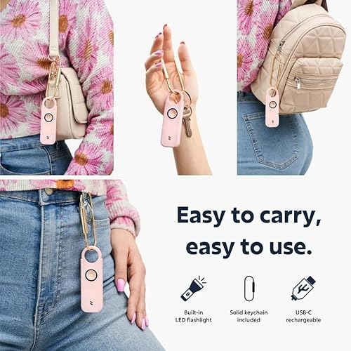 Miniatura 8 de VOLTEK Personal Alarm Kit (Black) Women's Self-Defense Self-Defense Mini Self-Defense Alarm Key Ring + Personal Emergency Whistle Powerful Siren