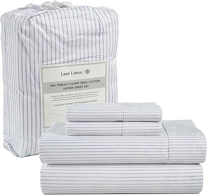 LANE LINEN 100 Cotton Sheets, California King Sheet Set