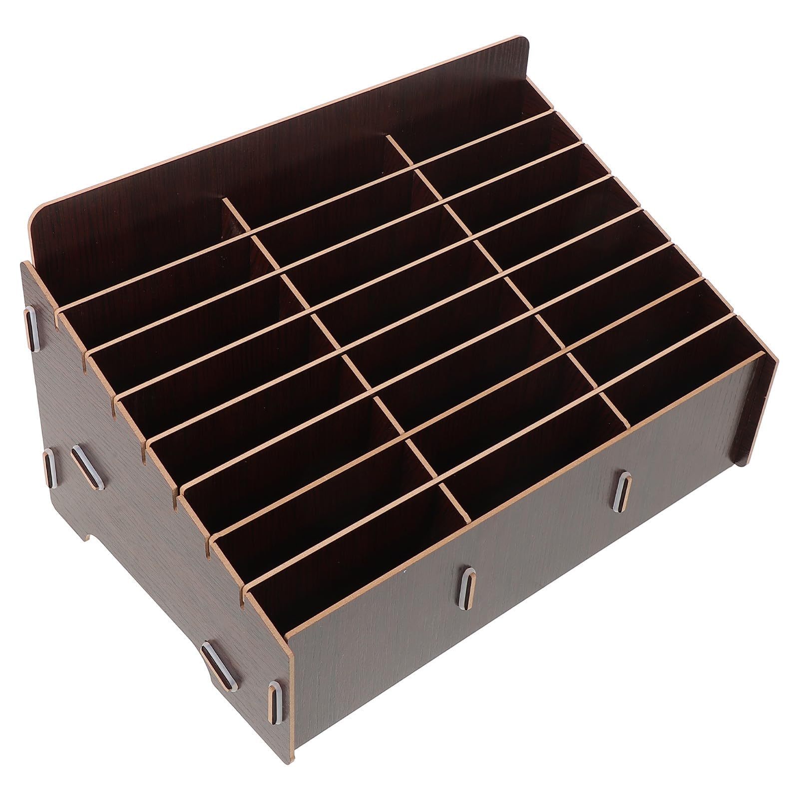 Organiseur de bureau en bois pour trier vos téléphones en salle de classe et bureau