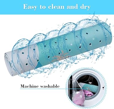 Secopad Bathtub Mat Non Slip, Cute Tub Mat, 40 x 16, 2-Whales