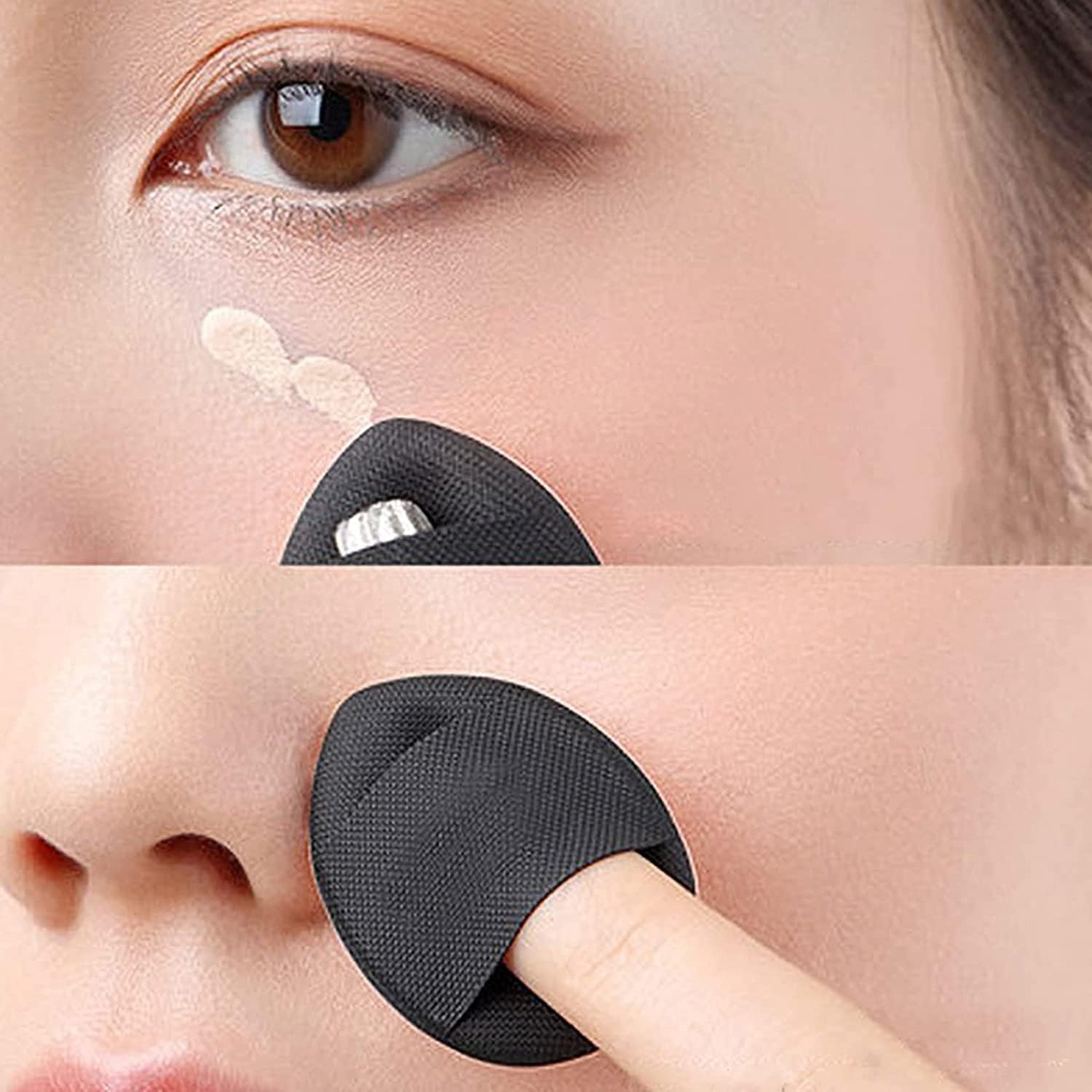 Beautiflame 12 Pieces 4-Soft Face Triangle with 4-Round Makeup Puff, 4- Finger Soft Makeup Puff, for Loose Powder Body Cosmetic Foundation Sponges Makeup Tool Multicolors 2
