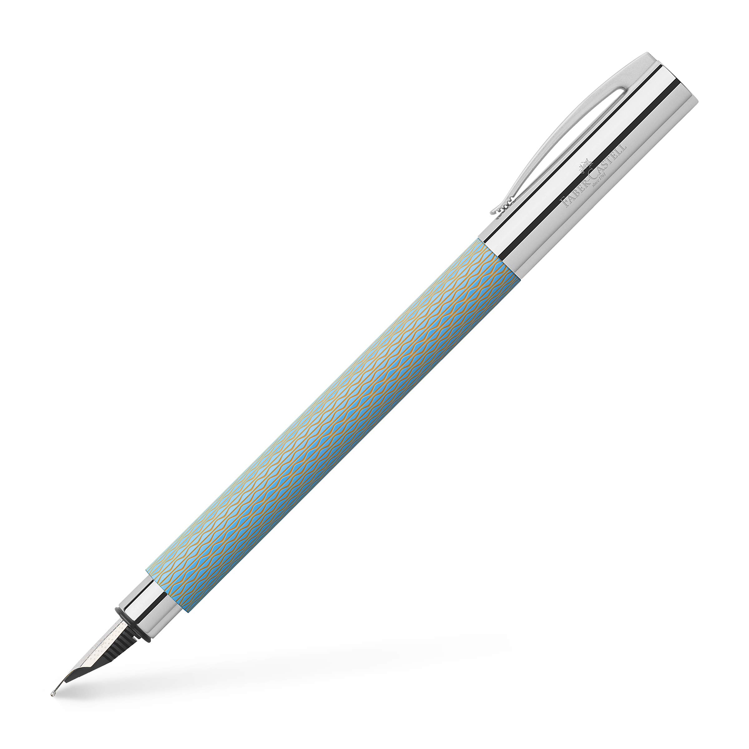 Faber-Castell 147002 - Füller Ambition OpArt, Feder EF, sky blue, 1 Stück