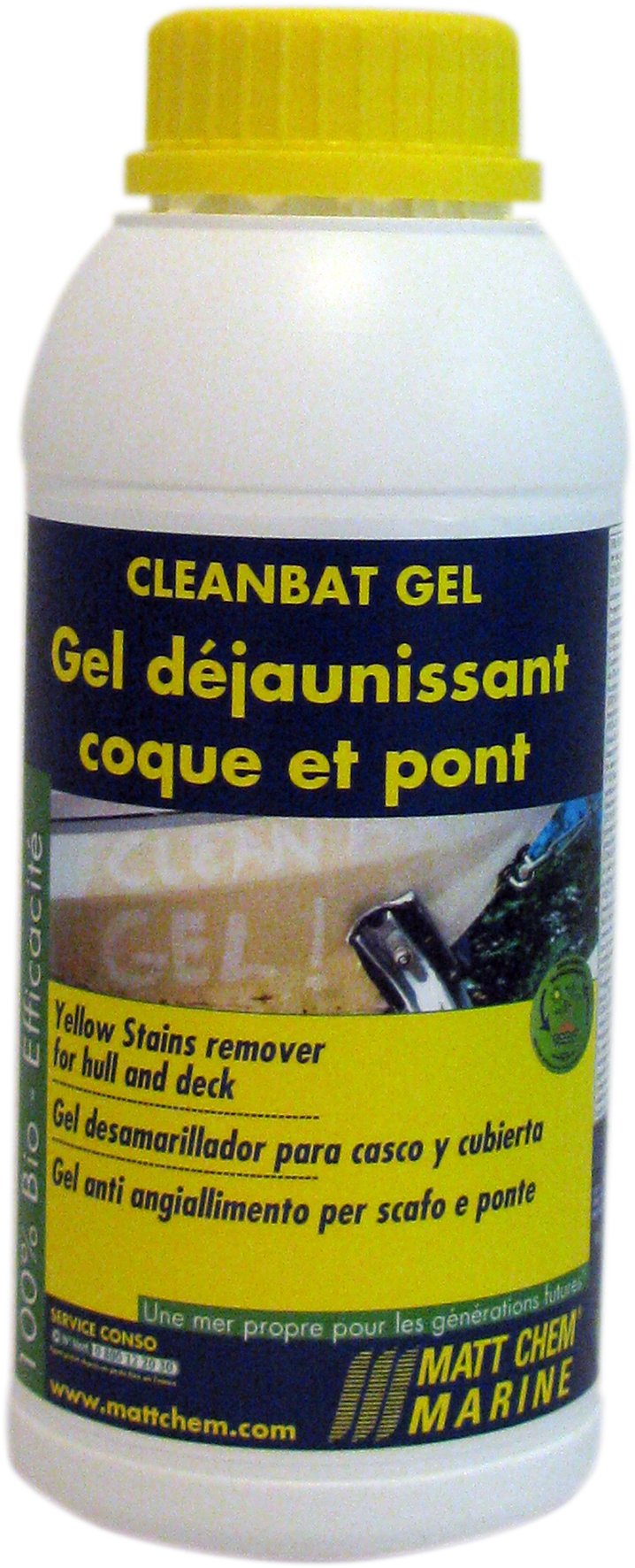 Matt Chem 638ML Cleanbat Gel déjaunissant pour coque/pont