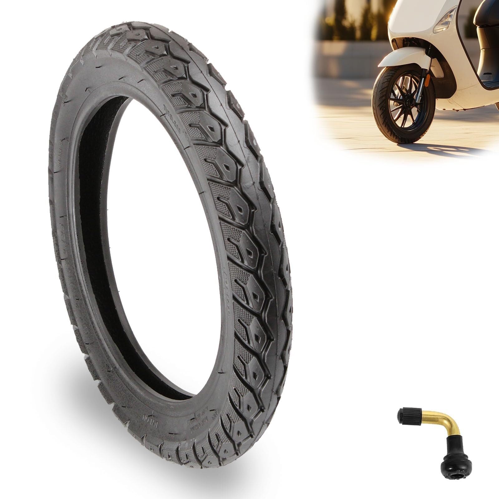 14x2.125/57-254 Opona Tubeless do E-Rowerów, Odporna na Przebicia i Pochyloną Zaworą, Wzmacniona Gumy dla E-Rowerów Składanych i E-Scooterów, Nie dla Zwykłych Rowerów