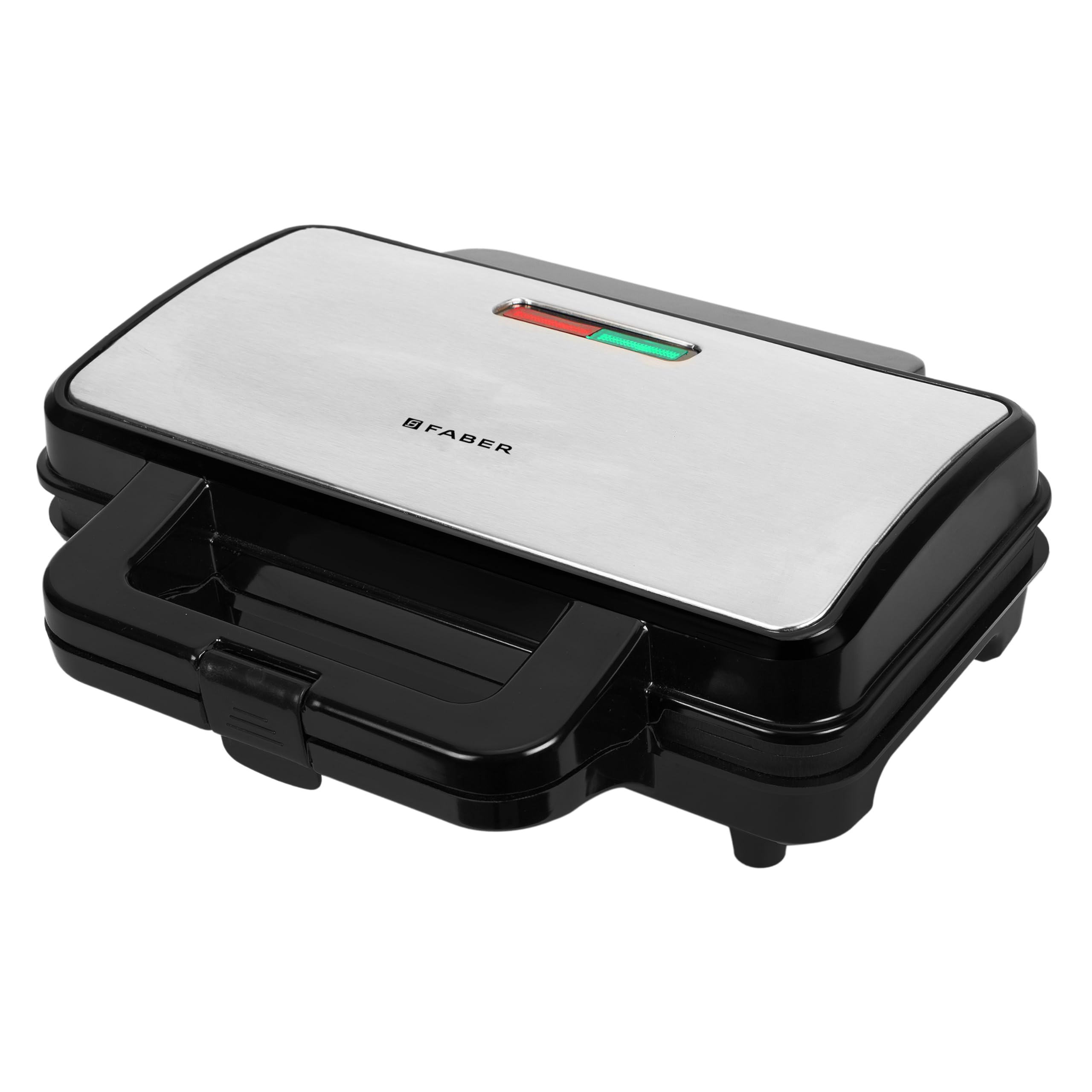 Faber 900 Watts 2 Slice Sandwich Grill Toaster | Grill, Toast & Heat | Cool Touch Handle with Lock | Auto cutoff | LED Indicators | Sandwich Griller Plate | SS Finish | Black | FSTG NEO B900 SSBK-image-9