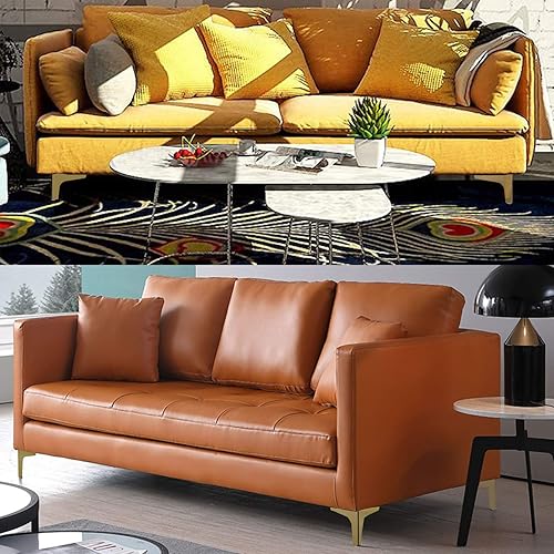 Miniatura 7 de Kyuionty Juego de 4 patas de muebles de 7 pulgadas, patas de metal moderno para sofá para armario, sofá, mesa, armario, patas triangulares para