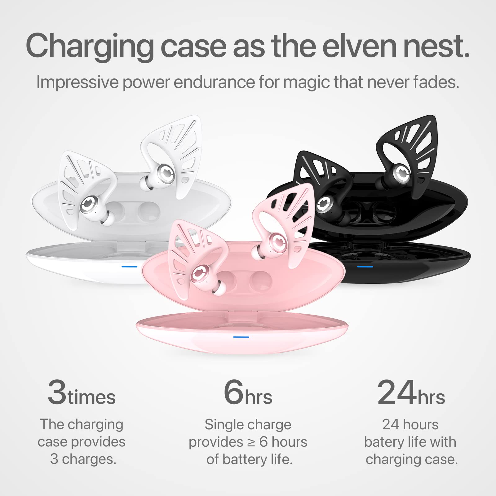 Buy Yowu Elf Ear Headphones, Wireless 5.0 Earphones, 10 Colors RGB