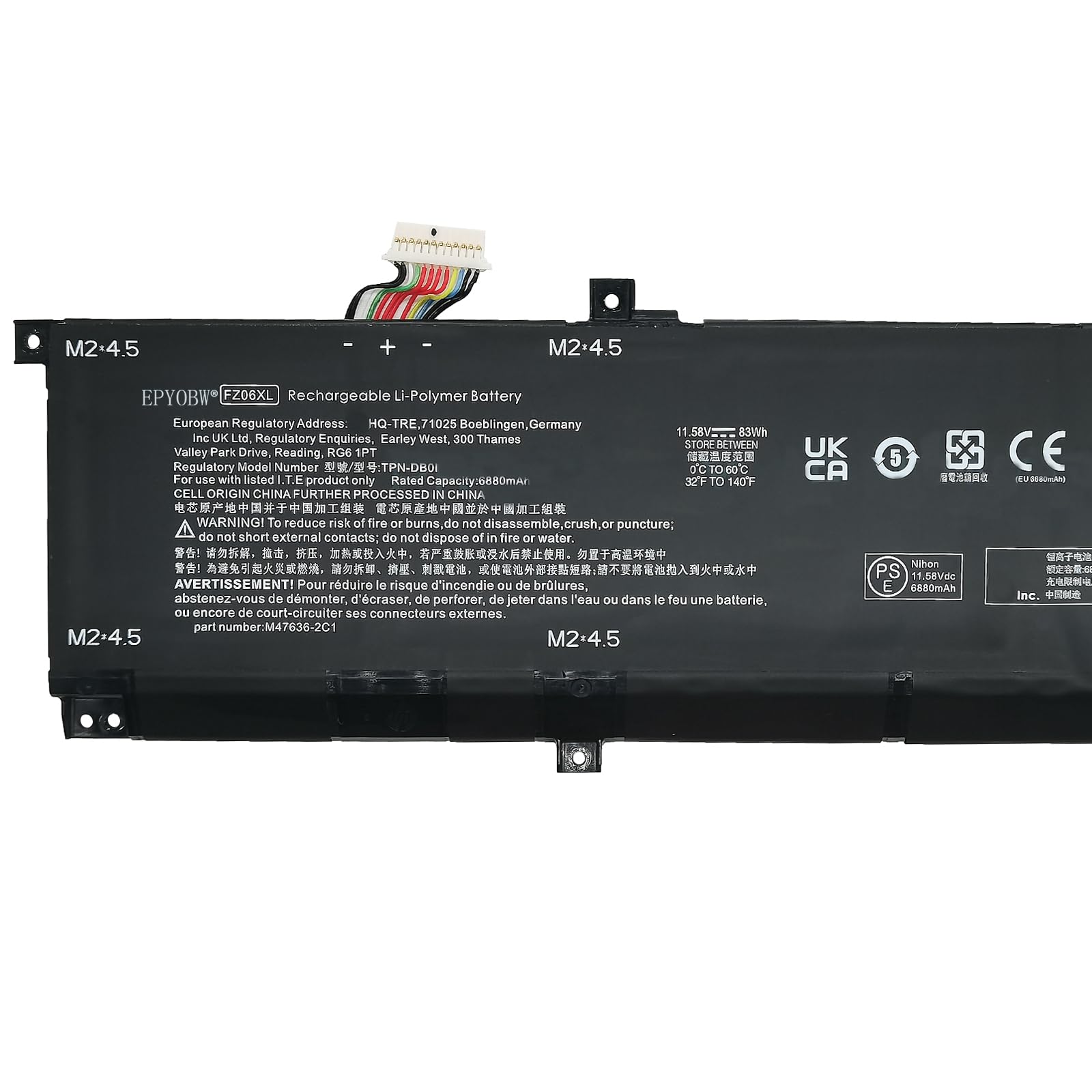 Amazon.com: EPYOBW FZ06XL Laptop Battery 83Wh Compatible with HP