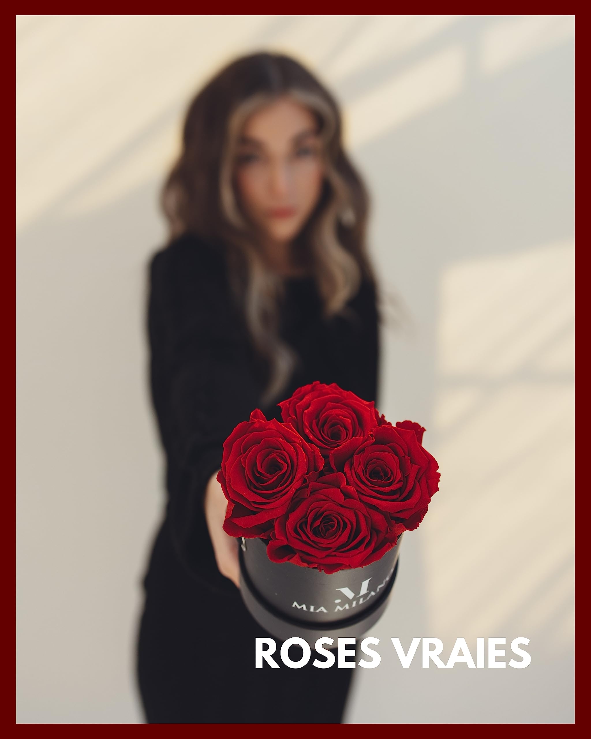 Mia Milano ® Infinity Roses Boîte à Fleurs Avec Des Fleurs