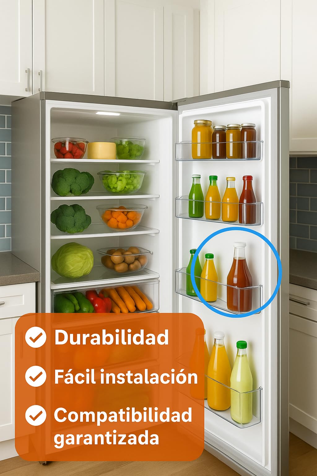Recamania Estante Intermedio para Frigorífico BALAY de 70 CM Medidas 57x11x10 00439834, 00667648, 00439751