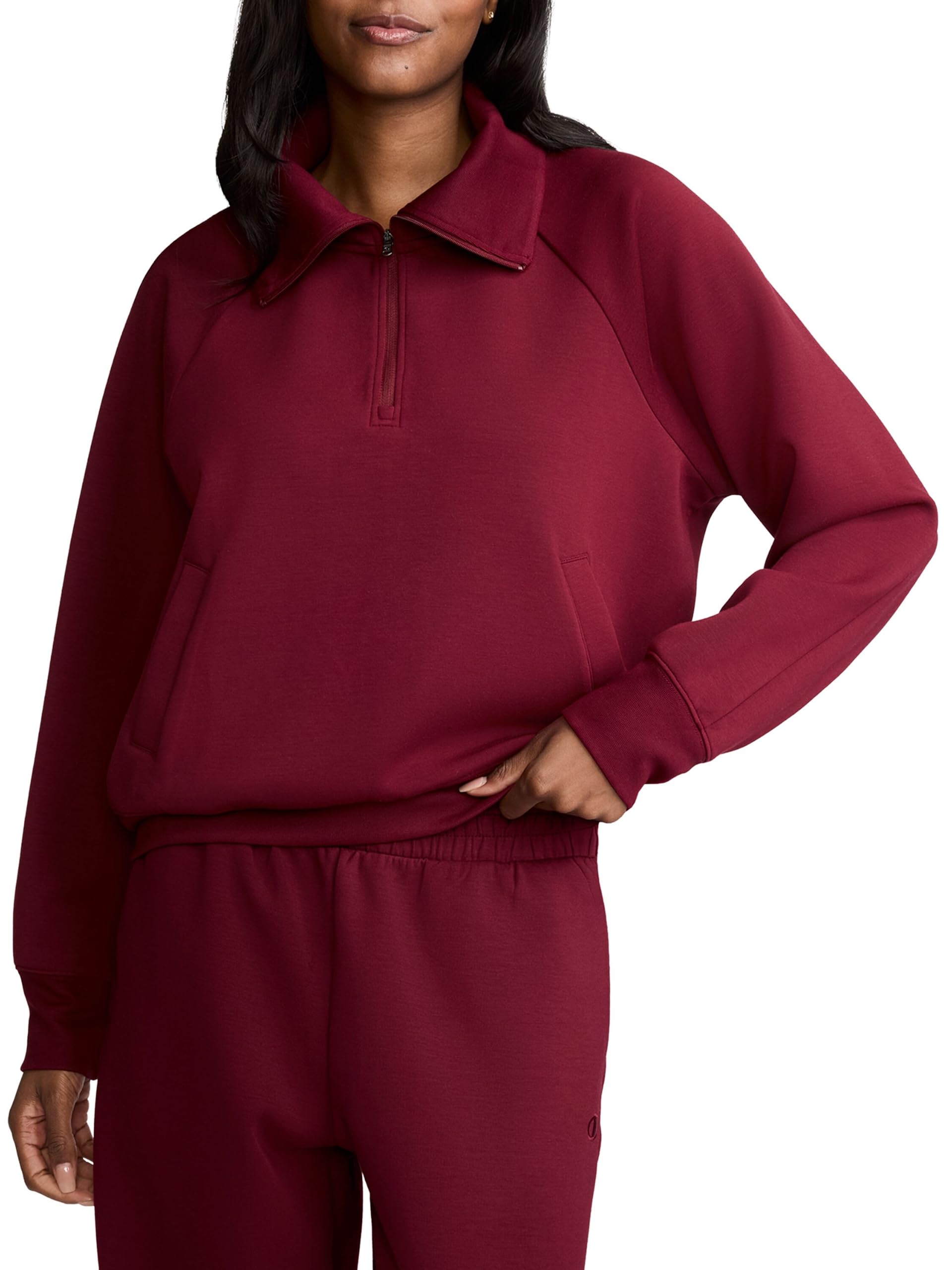 Women's Quarter Zip Pullover, Standard Fit, Midweight Stretch Fabric