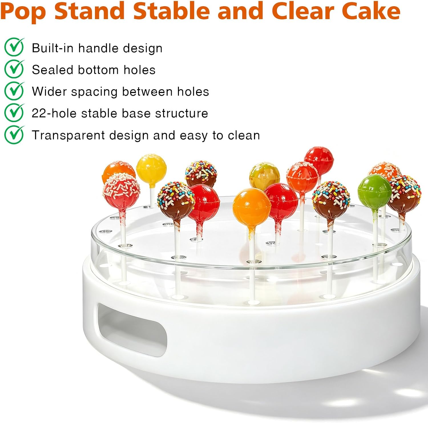 Cake Pop Stand, Lollipop Cake Pop Stand Parties 22 Hole Candy Display Holder for Drying, Dessert Table, Party Supplies