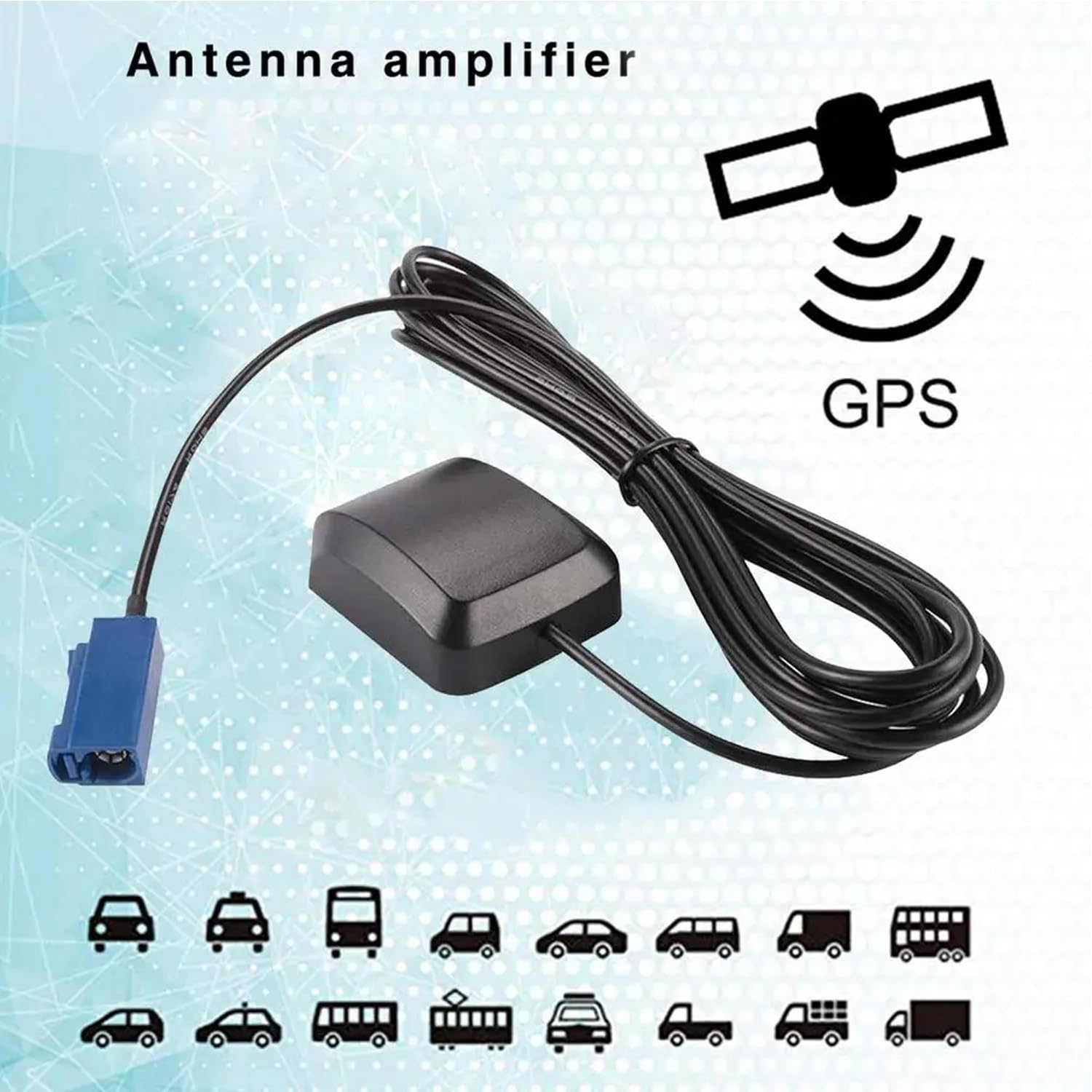 Antenna GPS attiva impermeabile 4 m Fakra C blu per Ford Dodge RAM GM Chevy Chevrolet GMC Jeep Cadillac BMW Mercedes Benz auto camion SUV