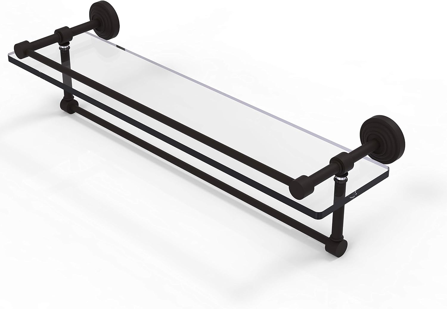 Review Allied Brass WP-1TB/22-GAL-ORB Wp 1 Tb Gal Inch Gallery Towel Bar Glass Shelf, 22 Inch, Oil Rubbed Bronze