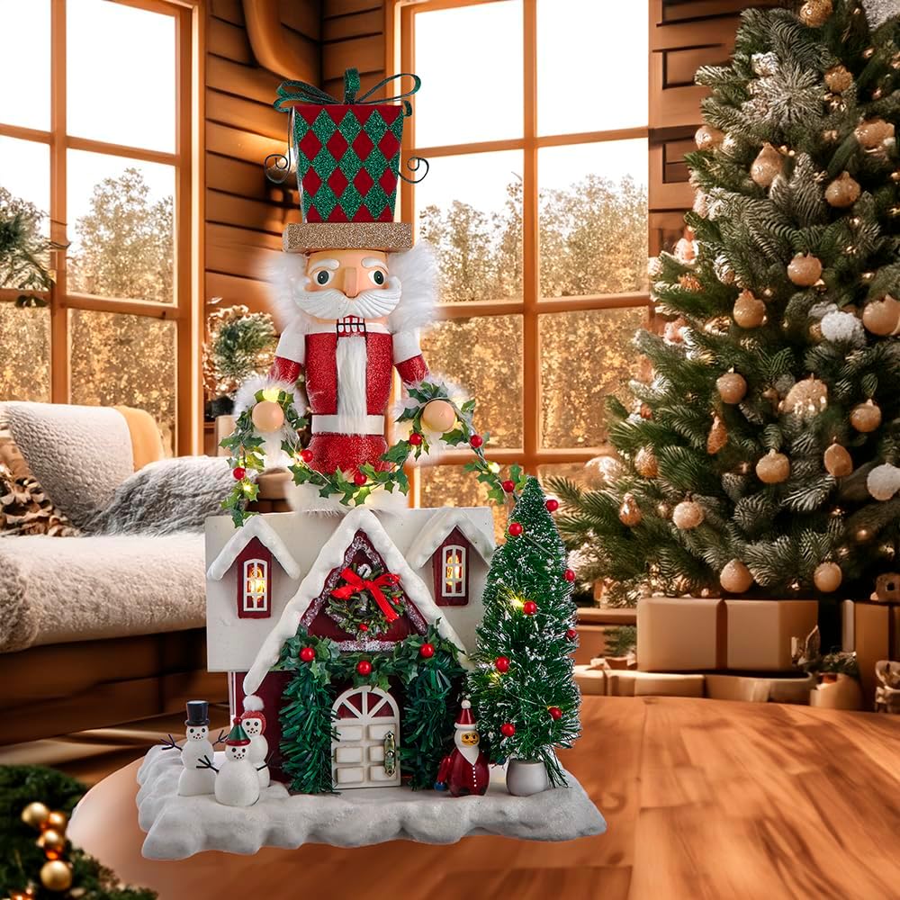 Kurt Adler 18-Inch Battery Operated Deck The Halls Musical LED Nutcracker