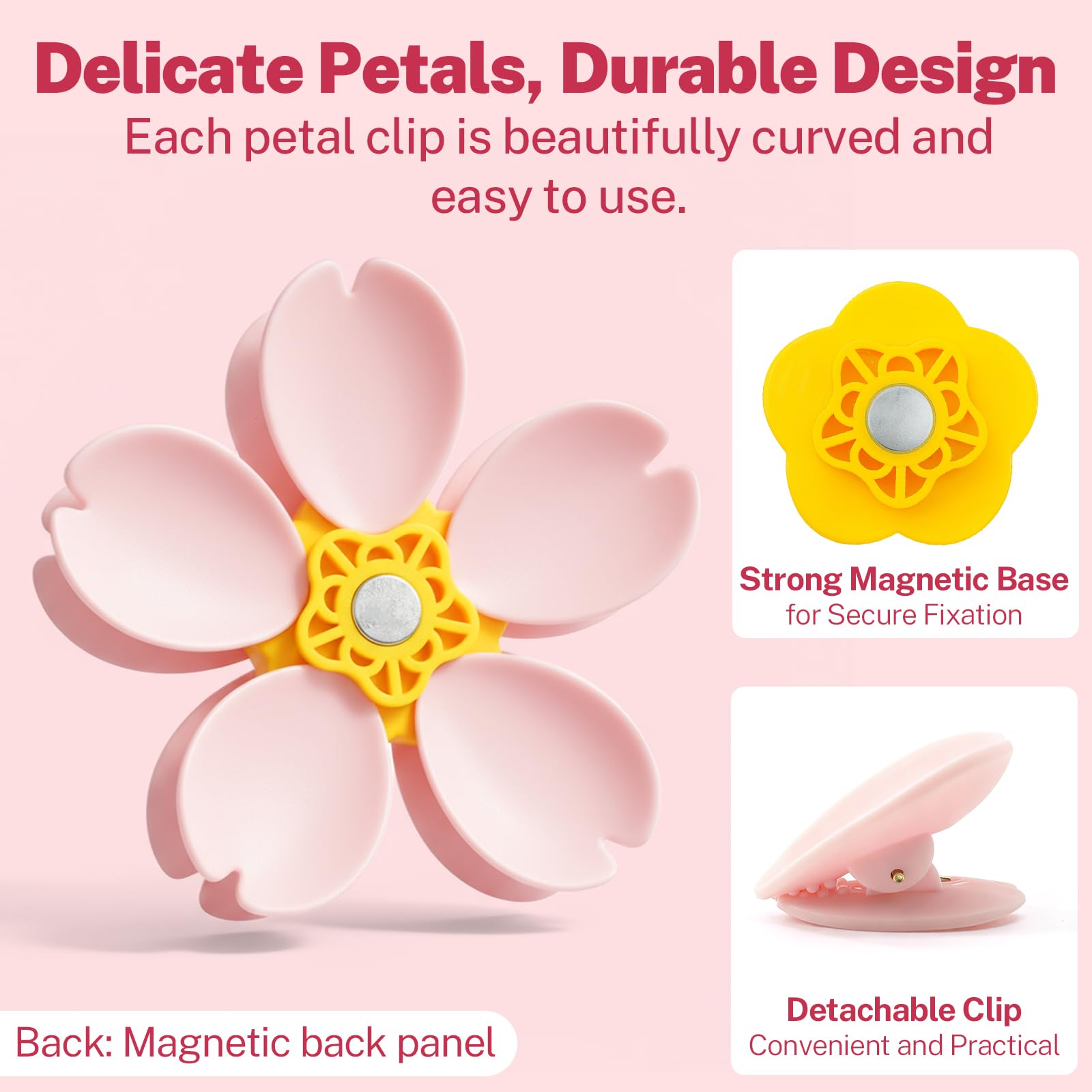 Amazon.com: 4-Piece Pink Cherry Blossom Cute Bag Clip Set
