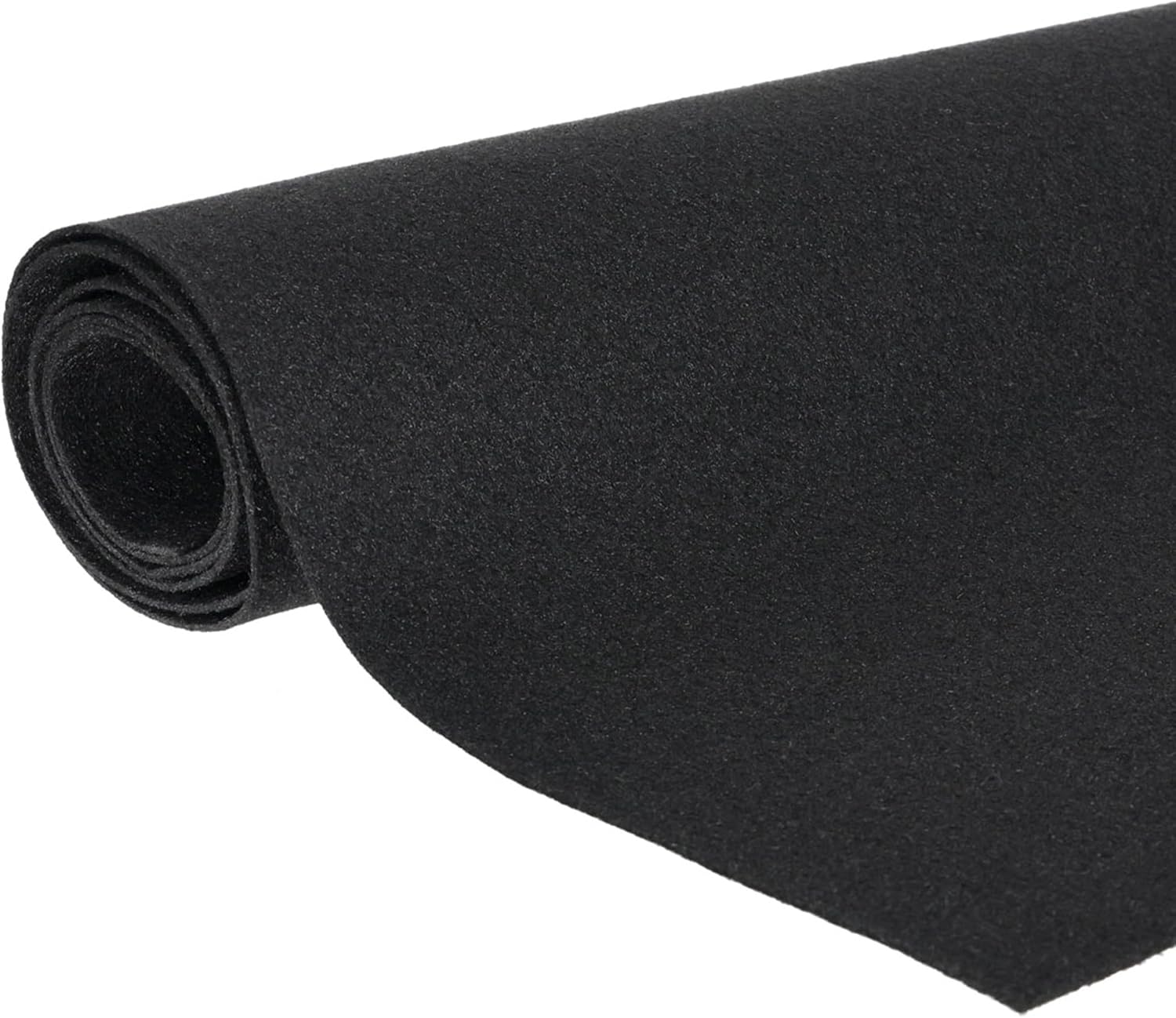 QPower Speaker Box Carpet, 72x72 Inch Non-Woven Fabric Sheet for Car, Truck, Trunk Liner, Garage Audio Boxes and Custom Install Projects, Black