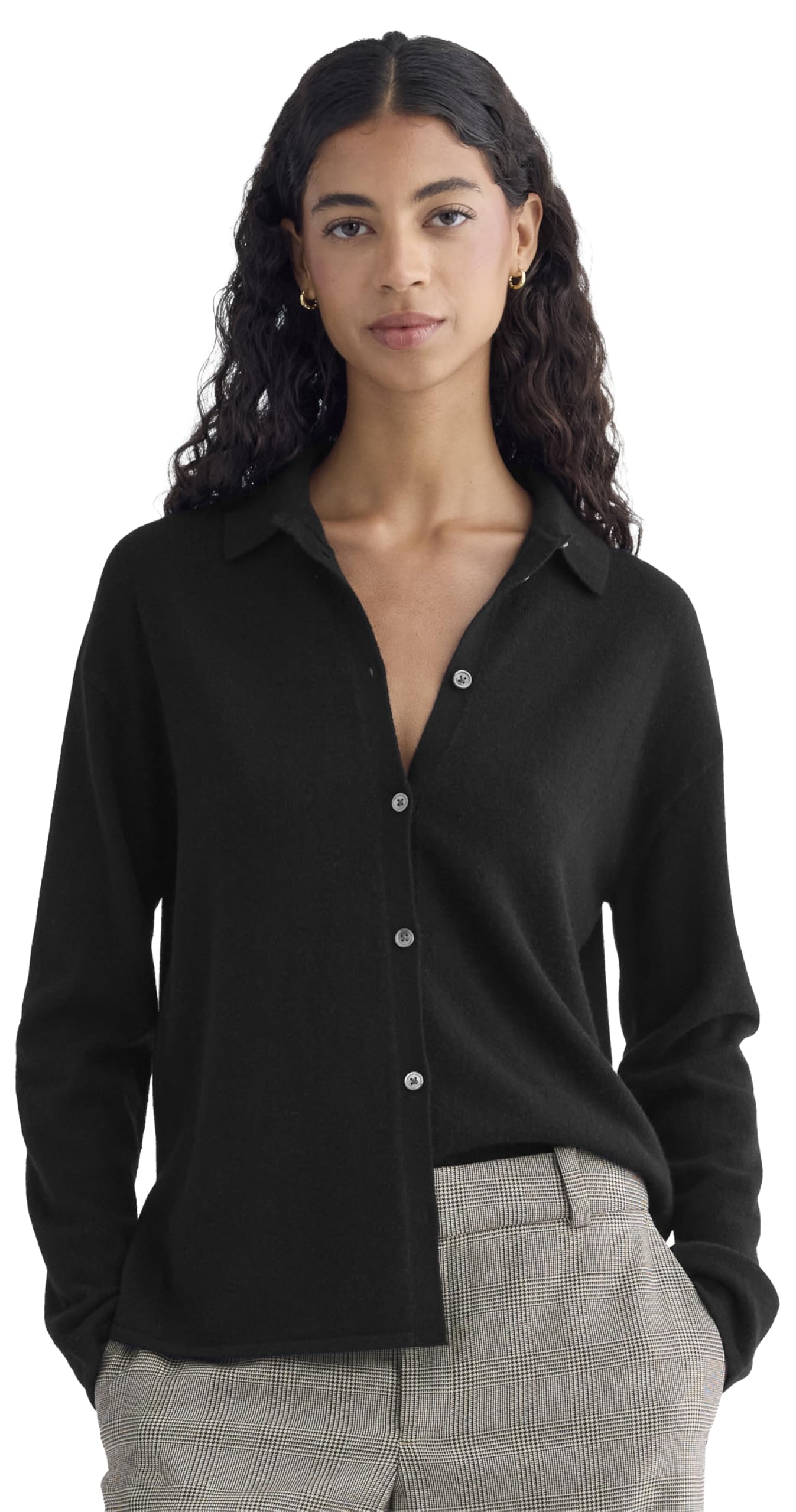 Everlane Womens Cashmere Button-up Shirt