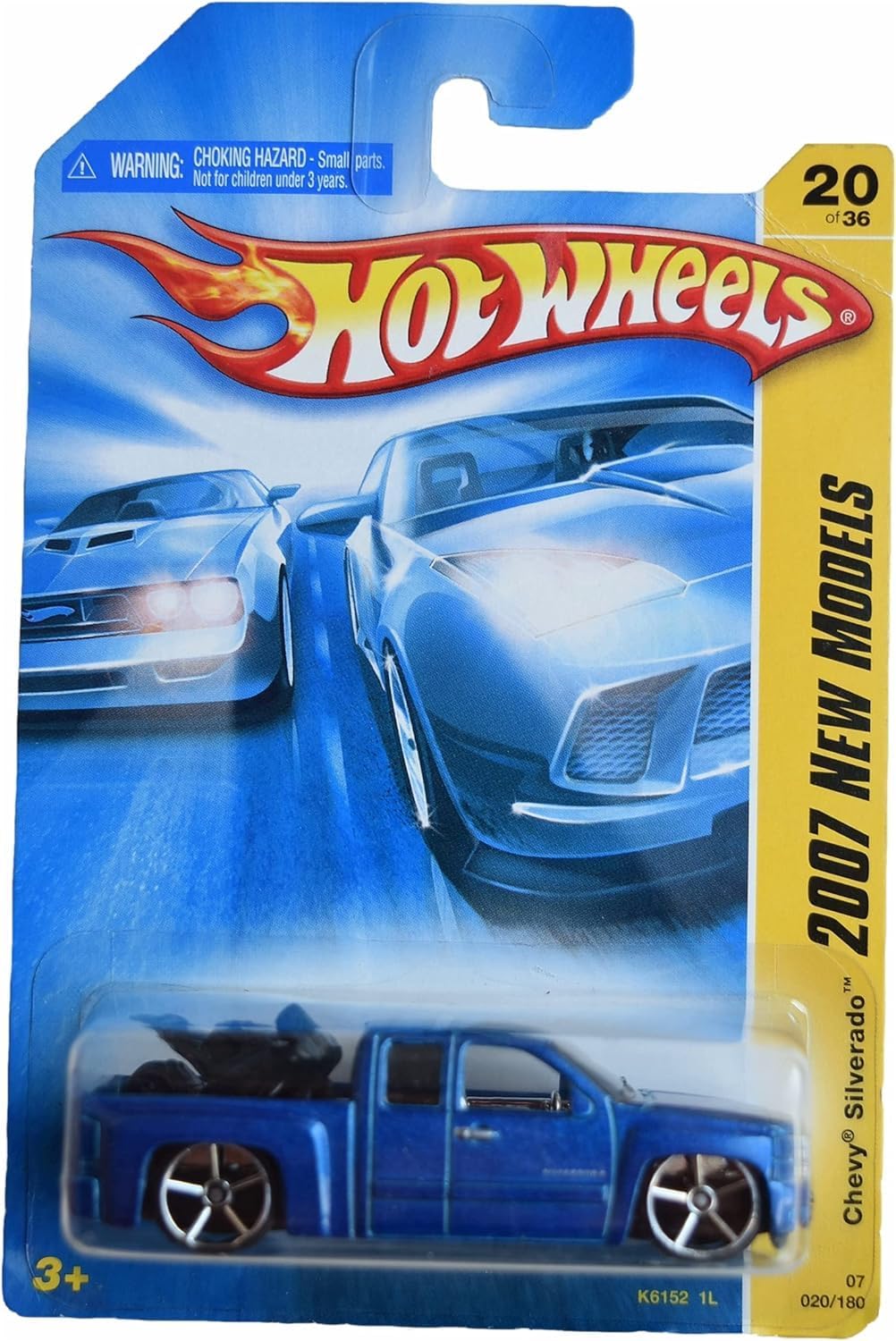 Hot Wheels Chevy Silverado, [Blue] 2007 New Models 20/36