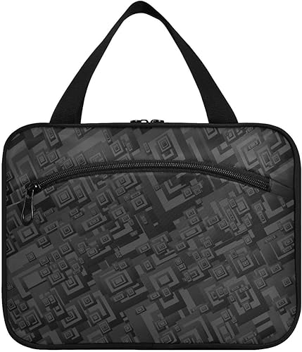 Miniatura 10 de ElliTarr Neceser de viaje para colgar cosméticos, bolsa de aseo compacta con gran capacidad para mujer, a cuadros, color rosa, Cosméticos