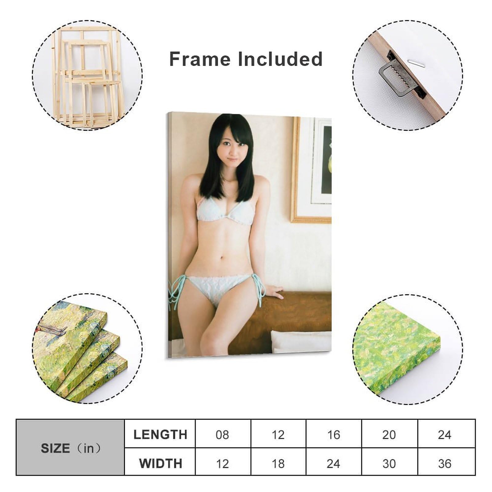 Amazon.co.jp: 松井玲奈（SKE48）グラビア画像ポスター キャンバス