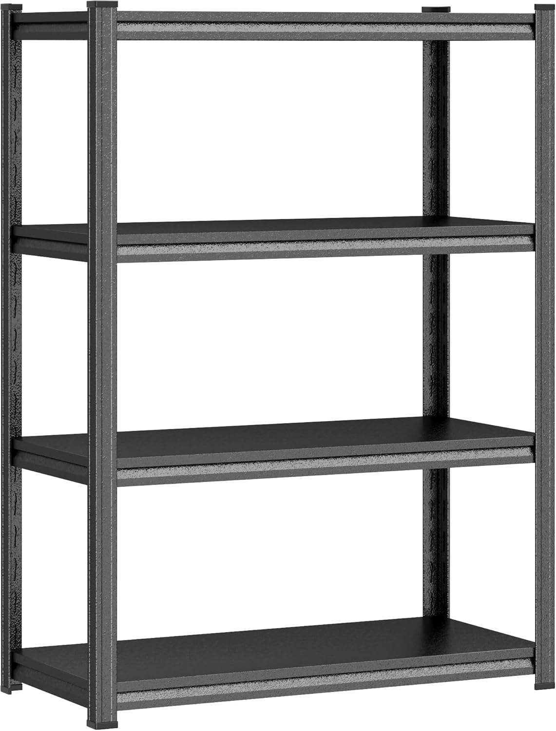 PRESTELION 4-Tier Metal Shelving Unit Adjustable Storage Shelves 800LBS Heavy Duty Garage Shelving and Storage Rack for Shop Warehouse Pantry Basement Kitchen Pantry (13.8" D x 31.5" W x 44" H),Black