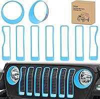 Vista 8 de Nilight Protector de insertos de malla con clip para parrilla para Wrangler JK 2007-2017