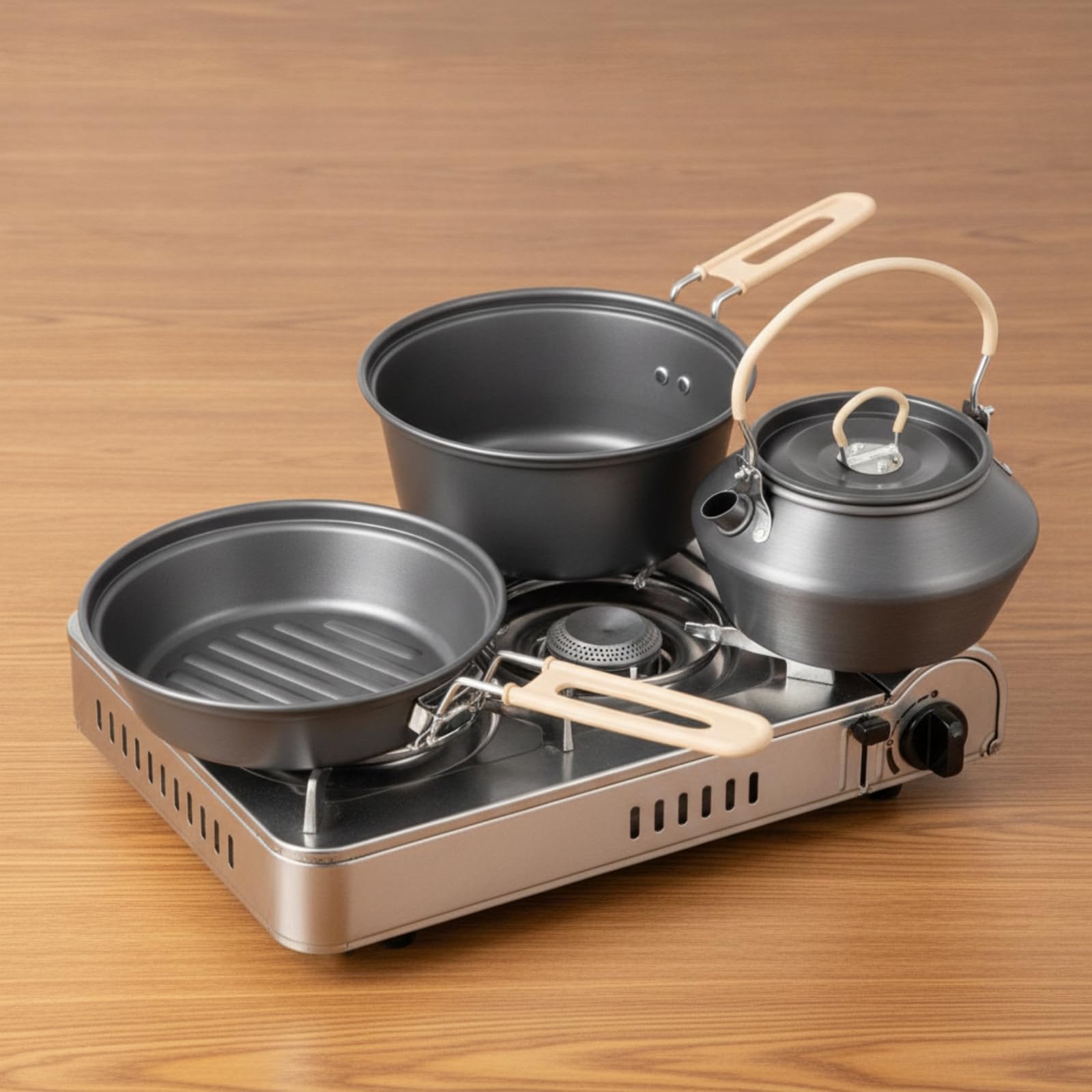 3 Pièces Cocotte Camping Pliable