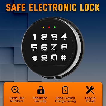 Gun Safe Lock Replacement Keypad with Solenoid Lock